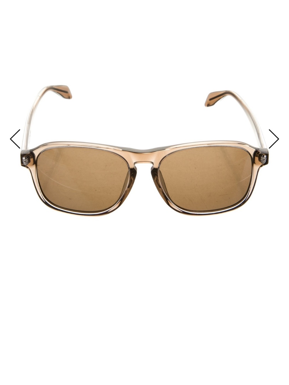 NIB Alexander McQueen Translucent Tan Frame Sunglasses with Brown Lenses